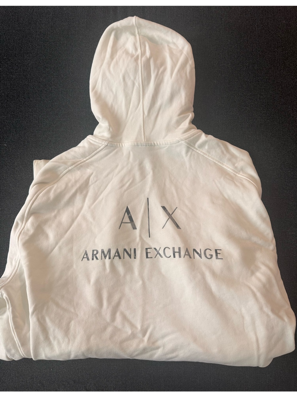 Armani Exchange A|X Off White Logo Hoodie